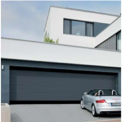 afbeelding voor Hafele automatic garage door LPU42 M-ribbed in Woodgrain