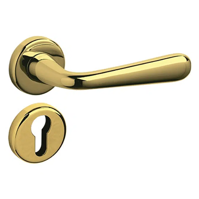 HAFELE Wooden Swing Door Lever Handle PC LEV HDL SET BR133x52mm