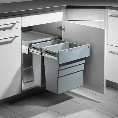 HAFELE Waste Bins Systems for screw fixing to base panel Hailo Easy Cargo图像