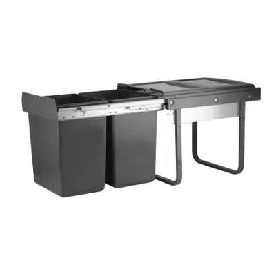 HAFELE Waste Bins Systems for screw fixing to base panel Double-W400mm图像