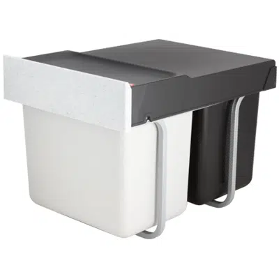 HAFELE Waste Bins Systems for screw fixing to base panel Hailo Raumspar-Tandem Capacity 2x18L图像