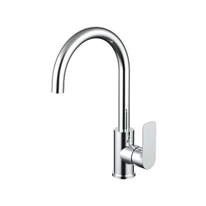 BIM objects - Free download! HAFELE Single lever kitchen mixer RHINE ...