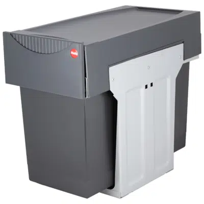Image for HAFELE Waste Bins Installation behind hinged doors Hailo Tandem
