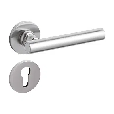 obraz dla HAFELE Wooden Swing Door Lever Handle PC LEV HDL SET BR.SATIN CHROME