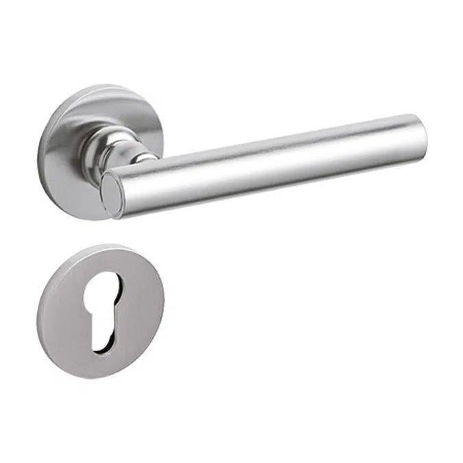 HAFELE Wooden Swing Door Lever Handle PC LEV HDL SET BR.SATIN CHROME