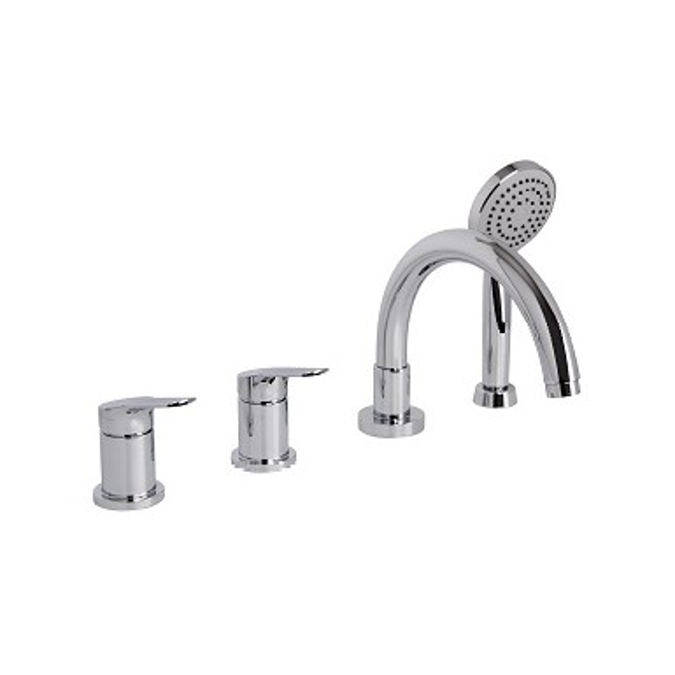 BIM objects Free download! HAFELE 4Hole rim mounted bath mixer ORCO