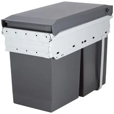 Image for HAFELE Waste Bins Installation behind front panels Hailo Tandem
