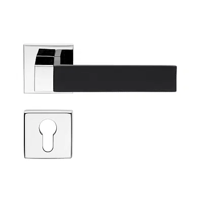 Image for HAFELE Wooden Swing Door Lever Handle PC HANDLE SET AL.CHR.BL.