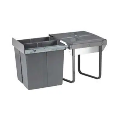 Image for HAFELE Waste Bins Systems for screw fixing to base panel Double-W600mm
