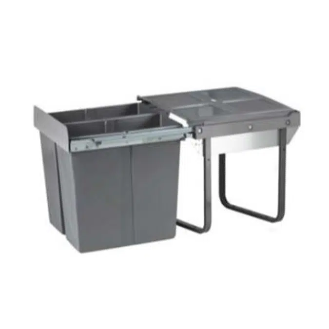 HAFELE Waste Bins Systems for screw fixing to base panel Double-W600mm