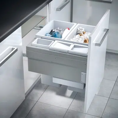 HAFELE Waste Bins Systems for screw fixing to side panel Hailo Euro-Cargo-Four compartment için görüntü