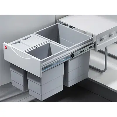 Image for HAFELE Waste Bins Systems for screw fixing to base panel Hailo Raumspar-Tandem