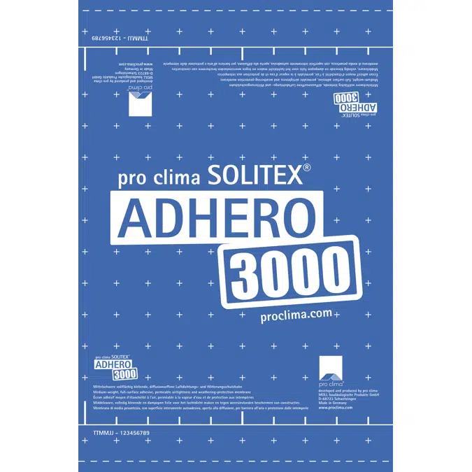 SOLITEX ADHERO 3000® Medium-weight full-surface adhesive, diffusion-open airtightness and weathering-protection membrane