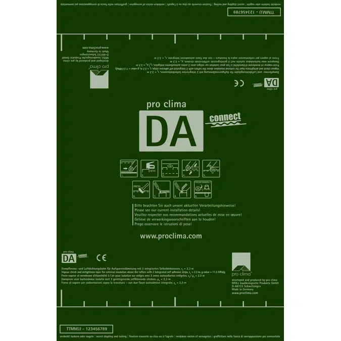 DA® connect Dampfbremse mit Selbstklebezonen 