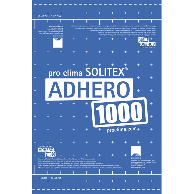 SOLITEX ADHERO 1000® Light-weight full-surface adhesive, diffusion-open airtightness and weathering-protection membrane