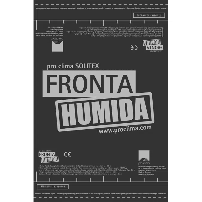 SOLITEX FRONTA HUMIDA Breather membrane (WRB) for behind ventilated facing walls