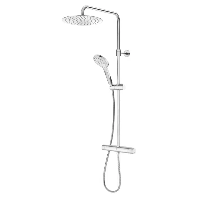 Shower column Nordic Round - Connection up and down, 150 c-c with shower column Round