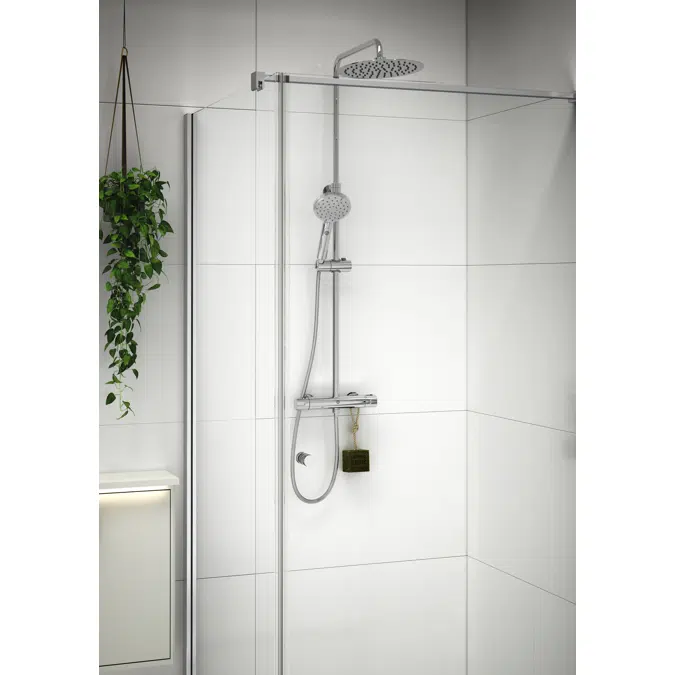 Shower column Nordic Round - Connection up and down, 150 c-c with shower column Round