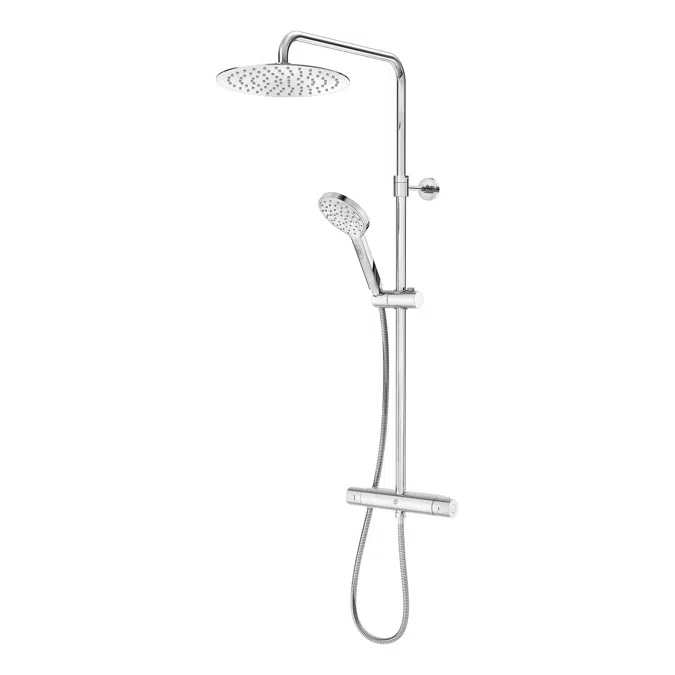 Shower column Nordic Round - Connection up and down, 150 c-c with shower column Round