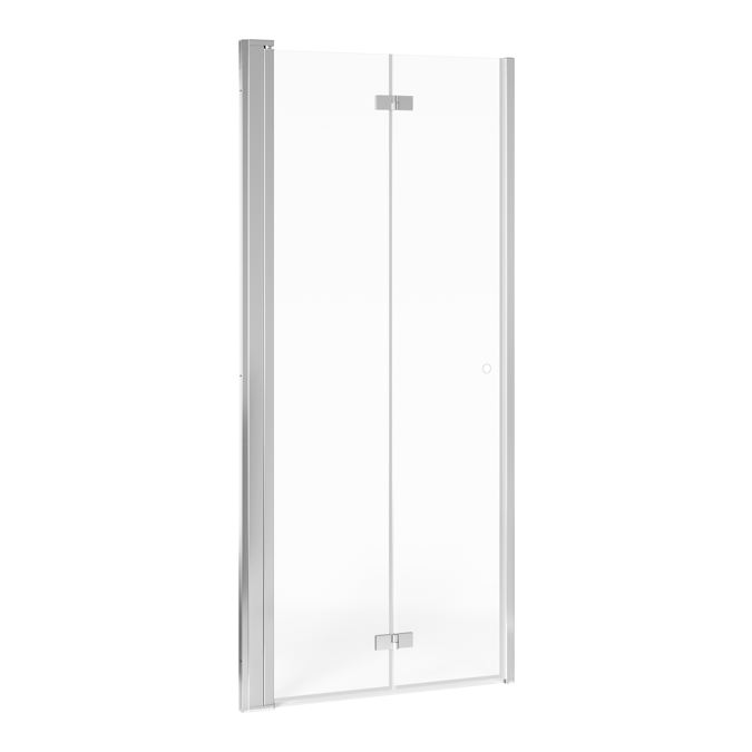 Square Shower door, folding for Nische Left 100cm