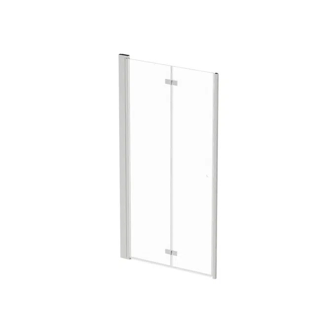 Square Shower door, folding for Nische Left 100cm