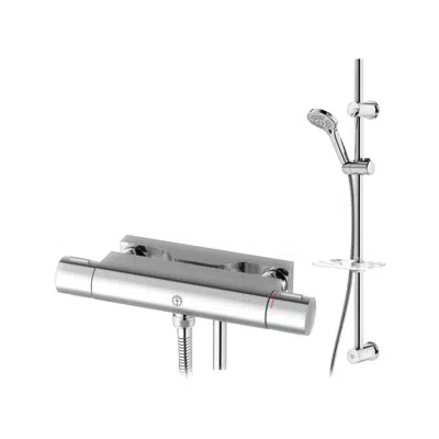 画像 Shower mixer New Nautic - connection upwards, can be shifted, 40 c-c, with shower set