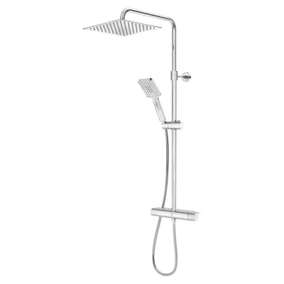 Image for Shower column Estetic Square - Chrome, connection up and down, 150 c-c, shower column Square