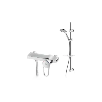 Shower mixer New Nautic - Singel lever. Shower pack incl. shower set, 150 c-c