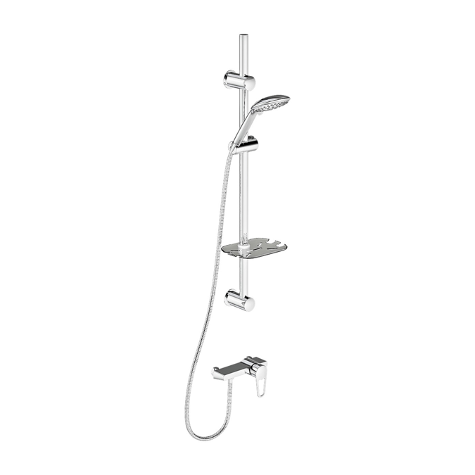 Shower mixer New Nautic - Singel lever. Shower pack incl. shower set, 150 c-c