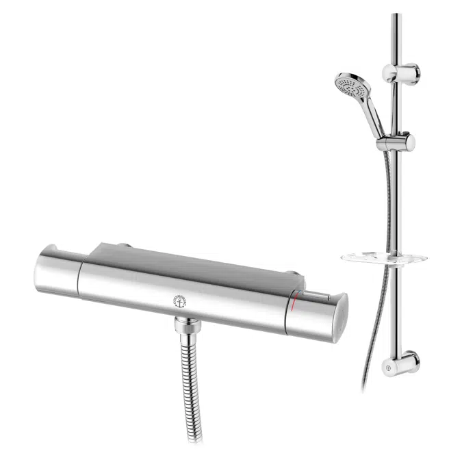 Shower mixer Atlantic 2.1 - Connection down, lead-free, 150 c-c, Energi A-classified shower set