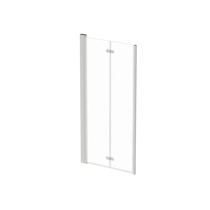 Square Shower door, folding for Nische Left 90cm
