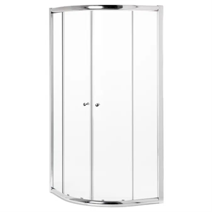 BIM objects - Free download! Shower doors NQ - Chrome-plated profiles ...