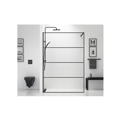 Image for Shower Wall Black 120 cm