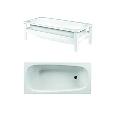 Bathtub with support frame - 1570x700