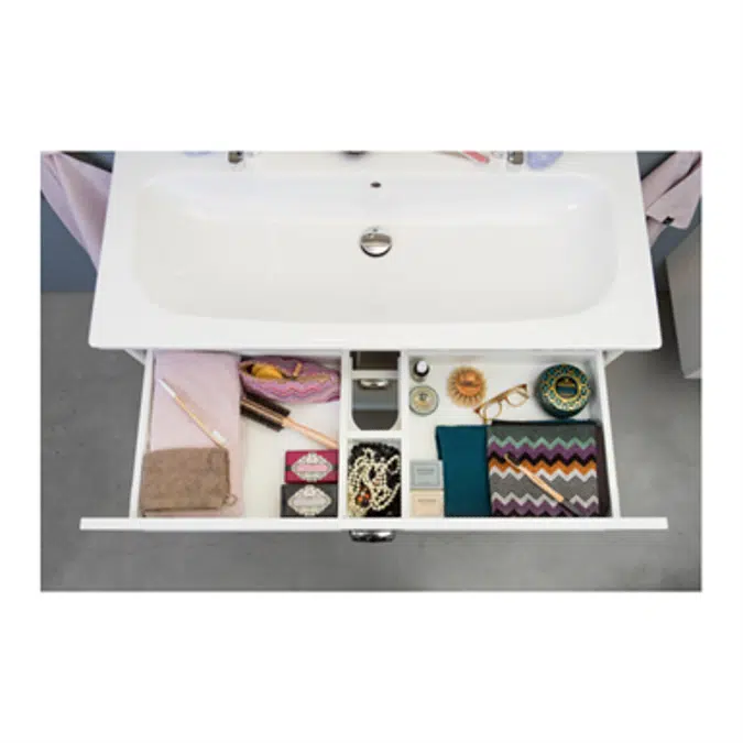 Bathroom Vanity unit Artic with two tap holes - 100 cm