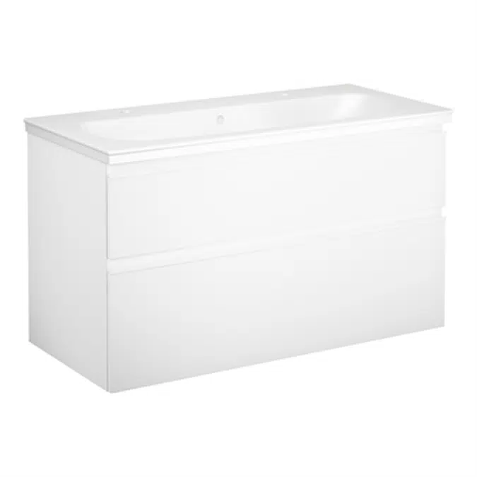 Bathroom Vanity unit Artic with two tap holes - 100 cm