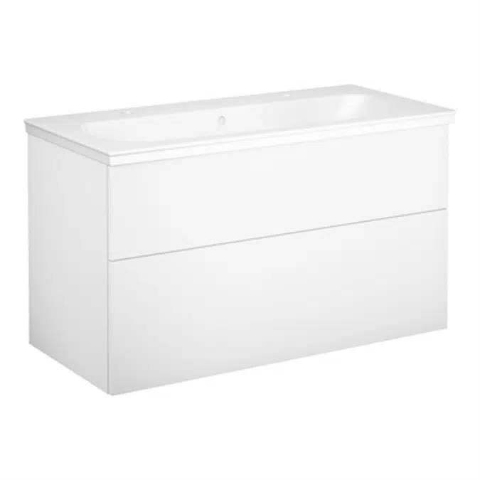 Bathroom Vanity unit Artic with two tap holes - 100 cm