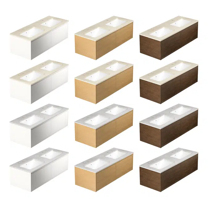 BIM objects - Free download! Ducentic Vanity 120cm, stone worktop ...
