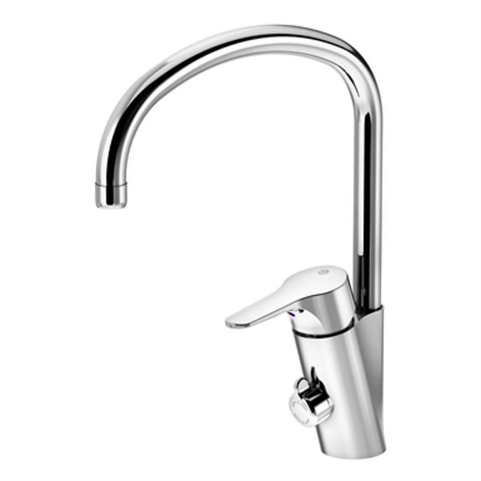 Kitchen faucet Nautic with high spout, with dishwasher shut-off