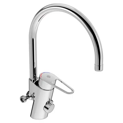 Kitchen mixer New Nautic - high Spout, shut off bench