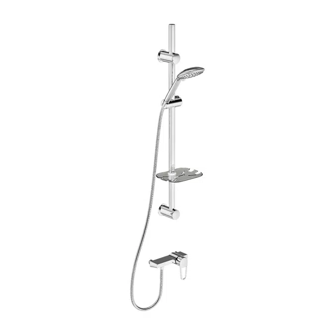 Shower mixer New Nautic - Singel lever. Shower pack incl. shower set, 160 c-c