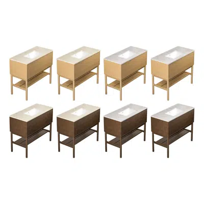 Image for Ducentic Vanity 100cm, stone worktop, leg frame