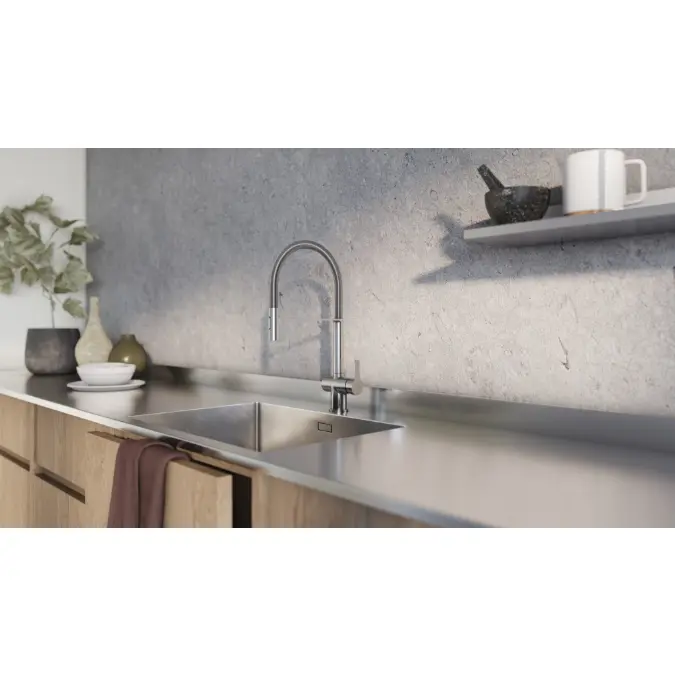 Objetos BIM - ¡Descarga gratis! Kitchen mixer Duo sensor, pull-off ...
