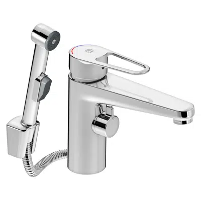 Washbasin mixer New Nautic, 150 mm spout, shut off and side spray