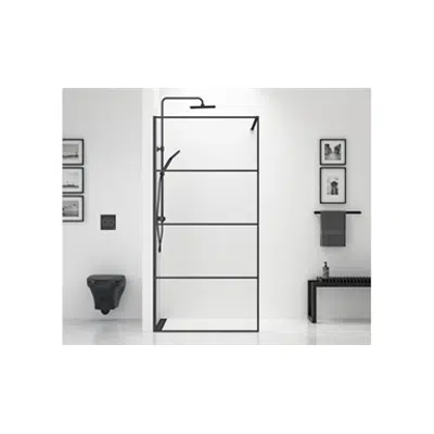 Shower Wall Black 90 cm