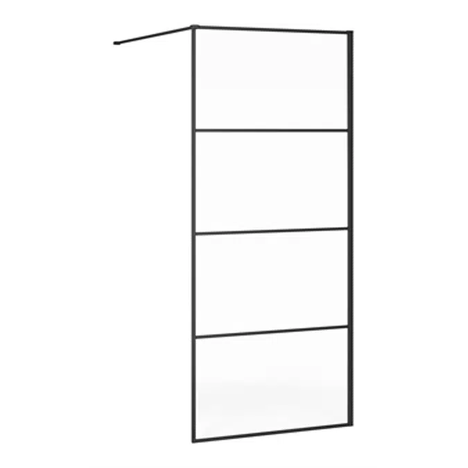 Shower Wall Black 90 cm