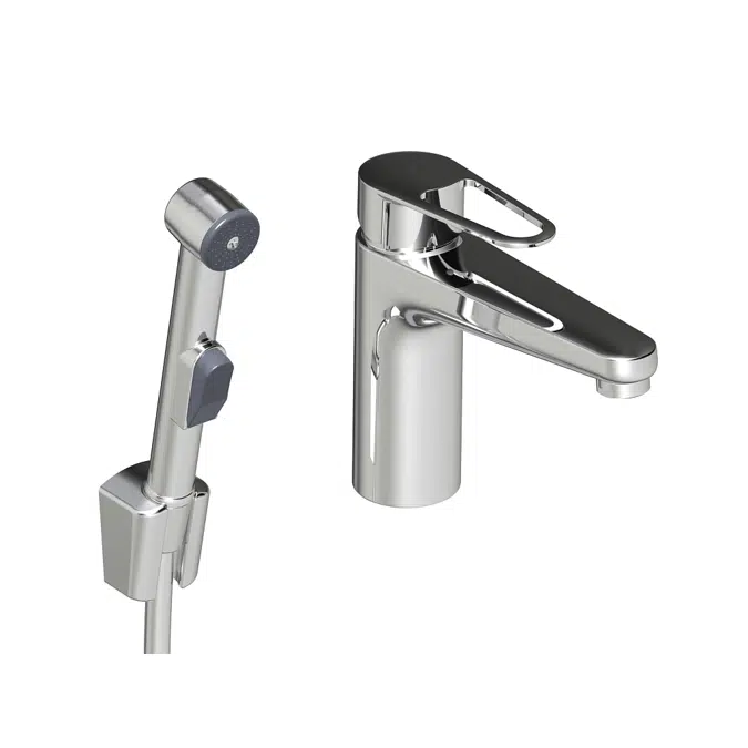 Washbasin mixer New Nautic, 150 mm spout and side spray