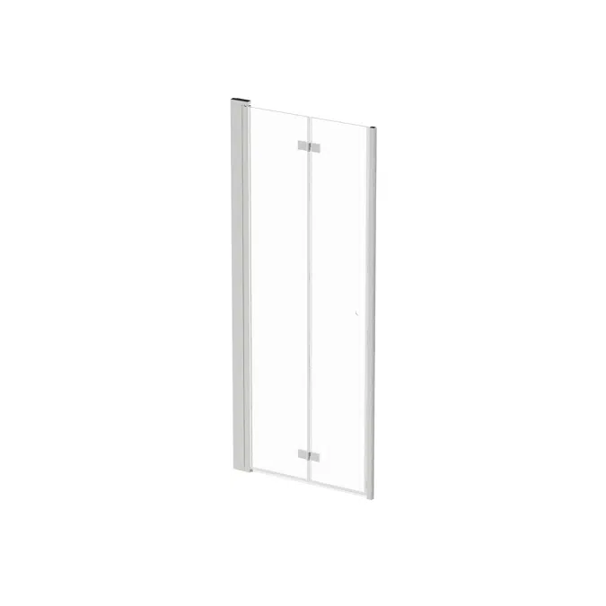 Square Shower door, folding for Nische Left 80cm