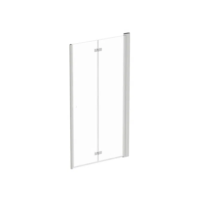 Square Shower door, folding for Nische Right 100cm
