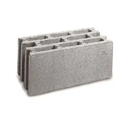 imagem para BK 25P - lightweight concrete blocks - rough finish for plaster